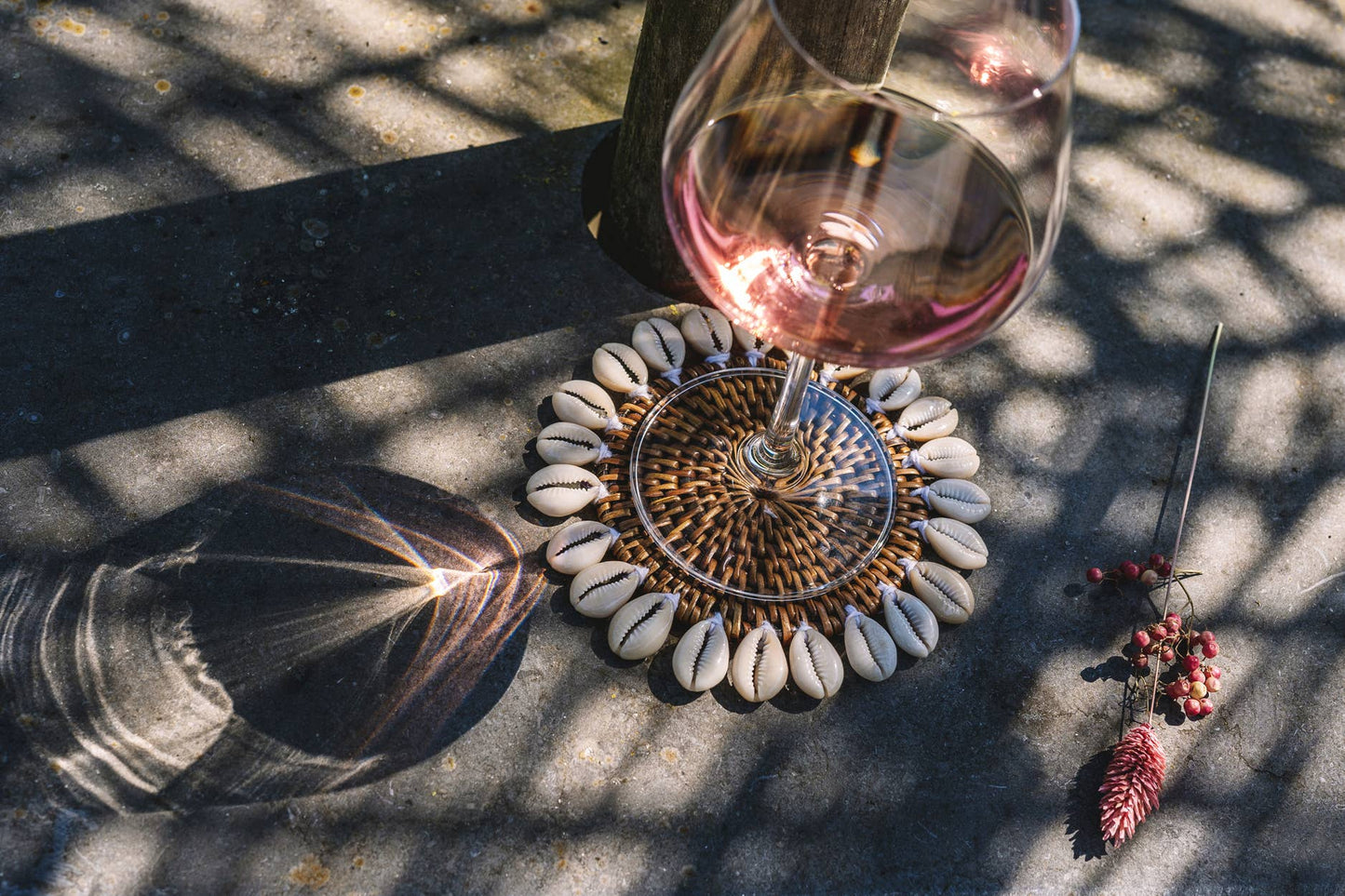 Dessous de verres en coquillages