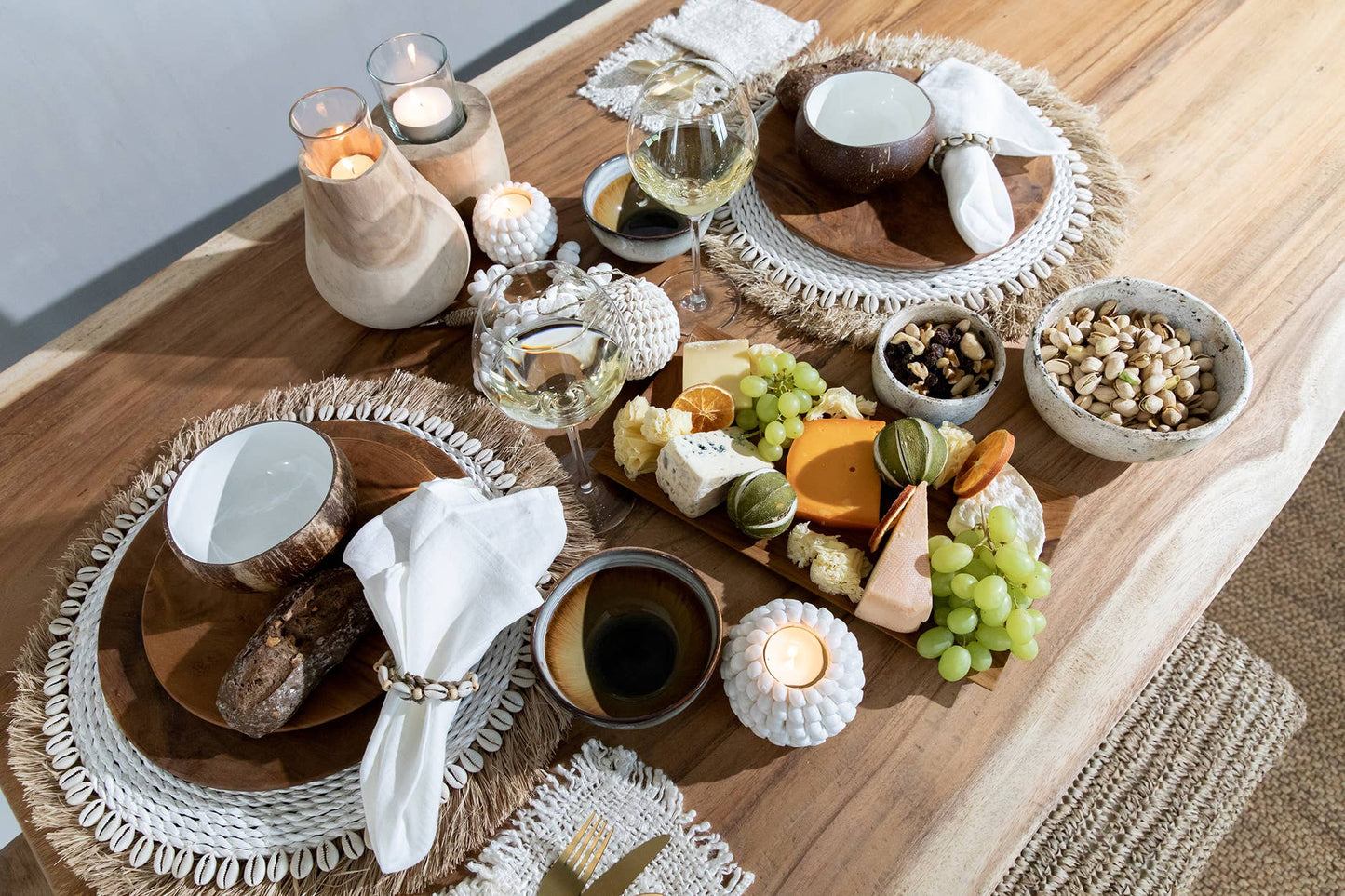 Ronds de serviette en coquillage