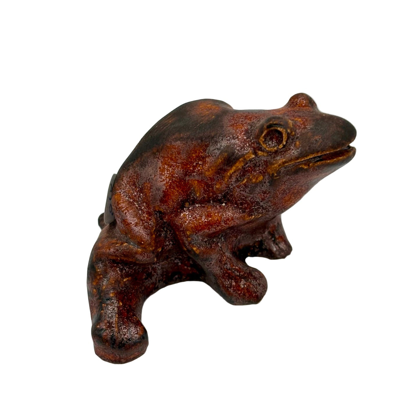 Figurine en céramique représentant une grenouille, façonnée à la main à Aspiran