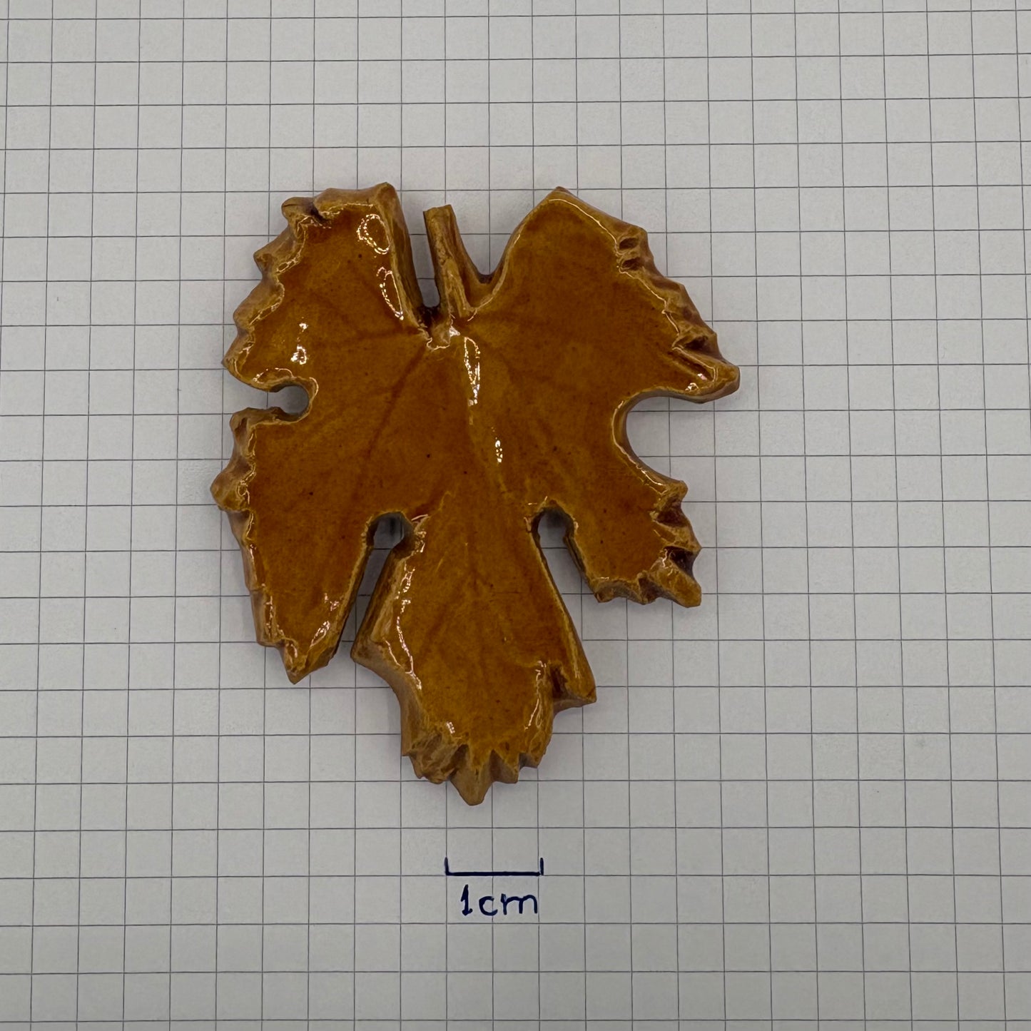 Aimants décoratifs en forme de feuille de vigne, réalisés en céramique vernissée