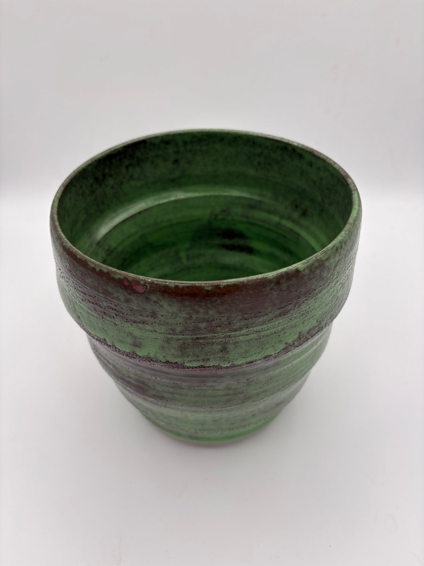 Cache-pot vert feuille