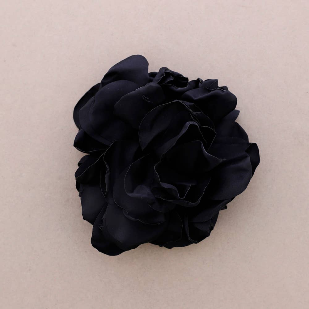 Broche Fleur en Tissu 20 cm avec Fermeture et Barrett