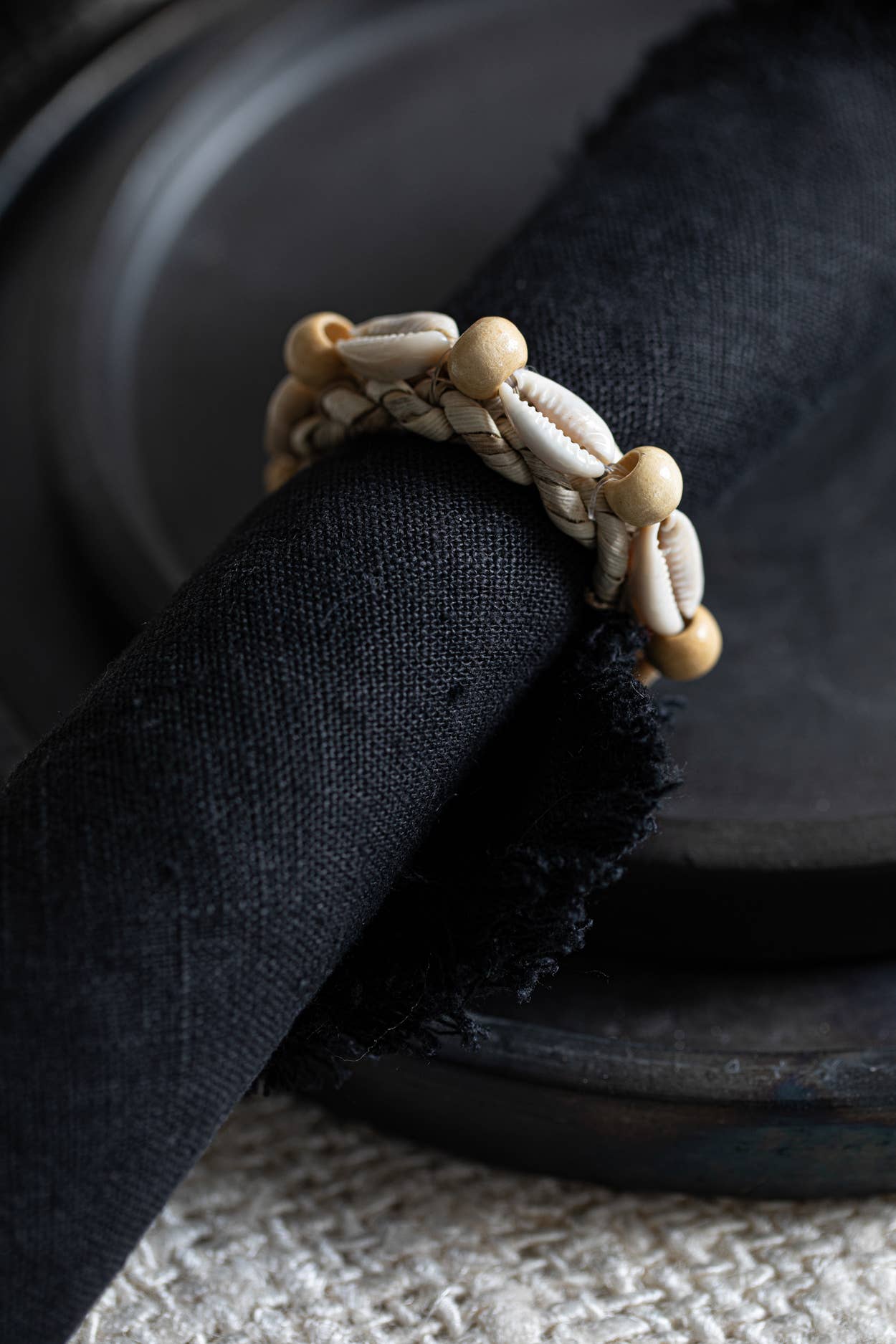 Ronds de serviette en coquillage