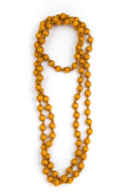 Collier en soie — Ocre Moutarde