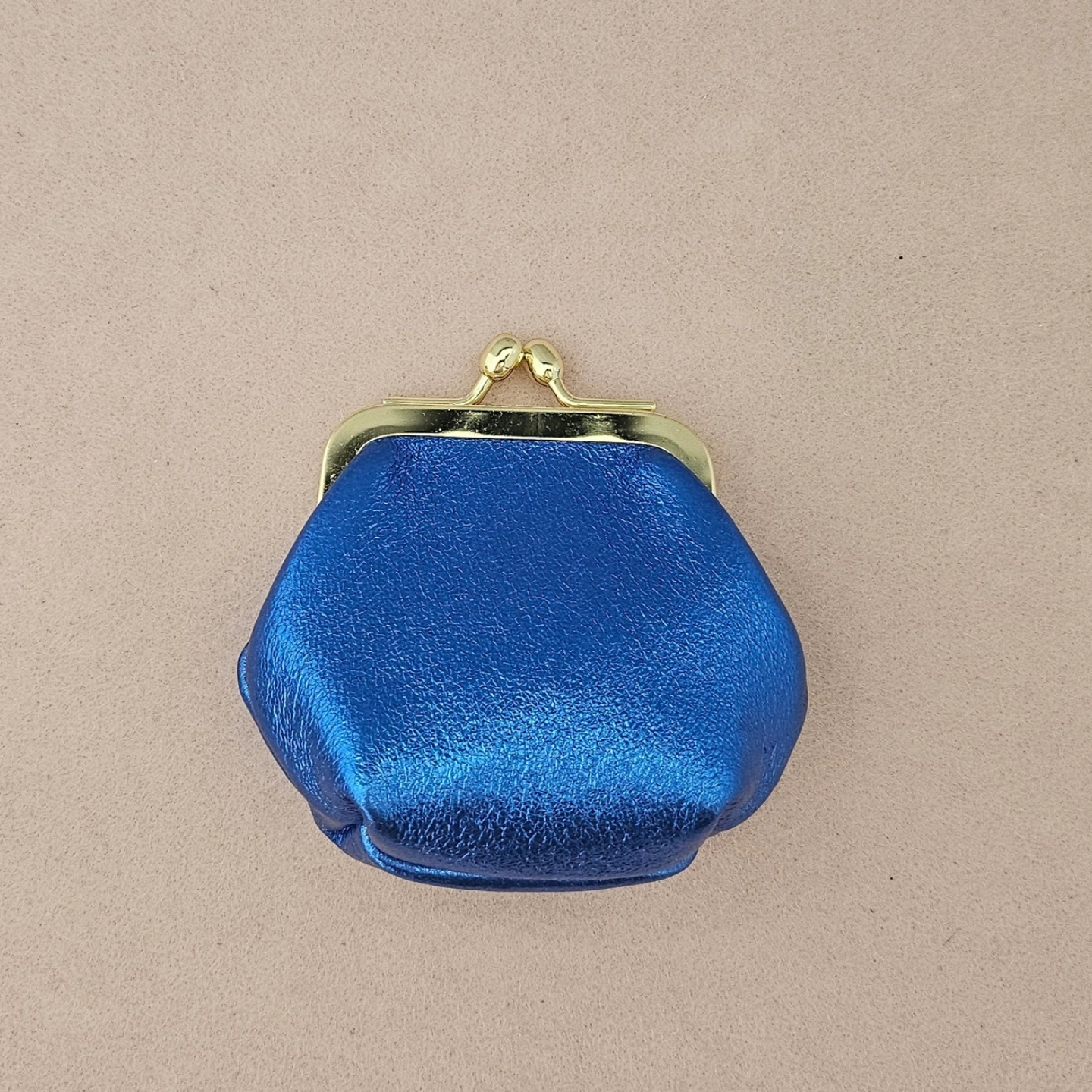 Porte-monnaie en cuir à fermoir, 6 cm