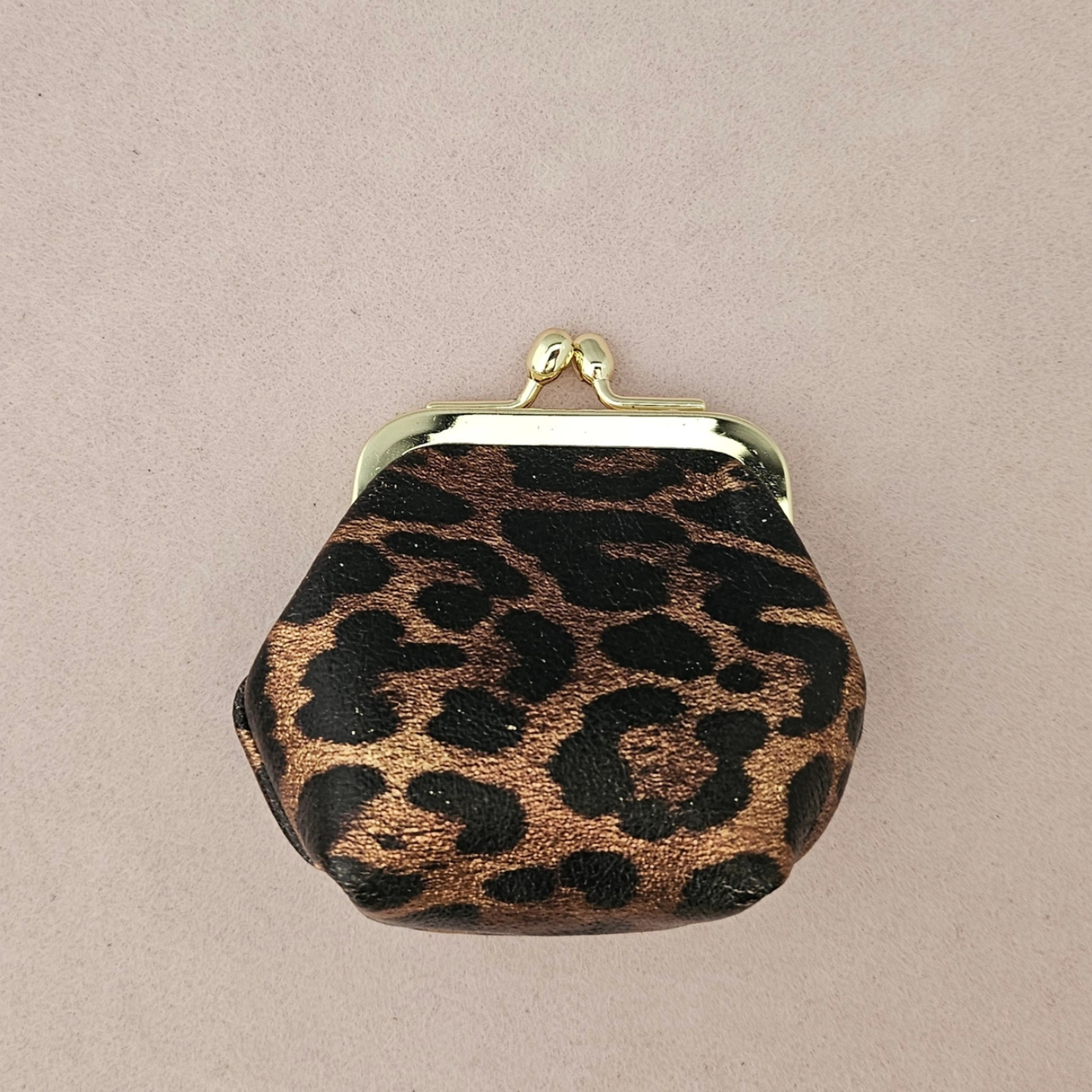 Porte-monnaie en cuir à fermoir, 6 cm