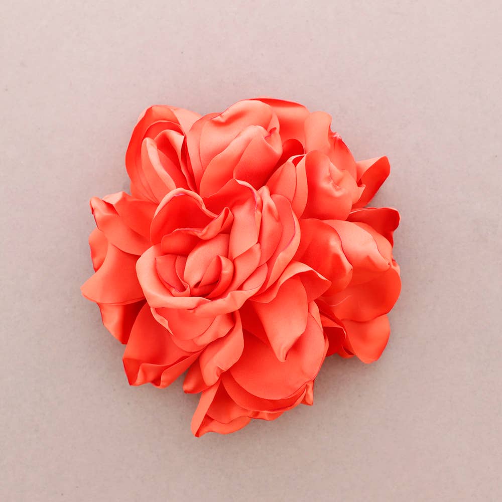 Broche Fleur en Tissu 20 cm avec Fermeture et Barrett
