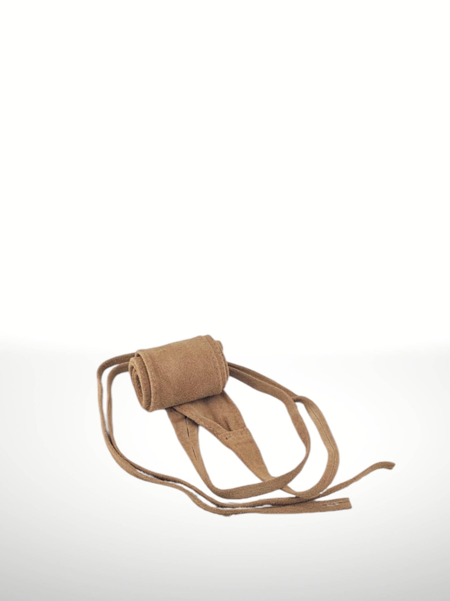Ceinture obi en cuir suédé noir
