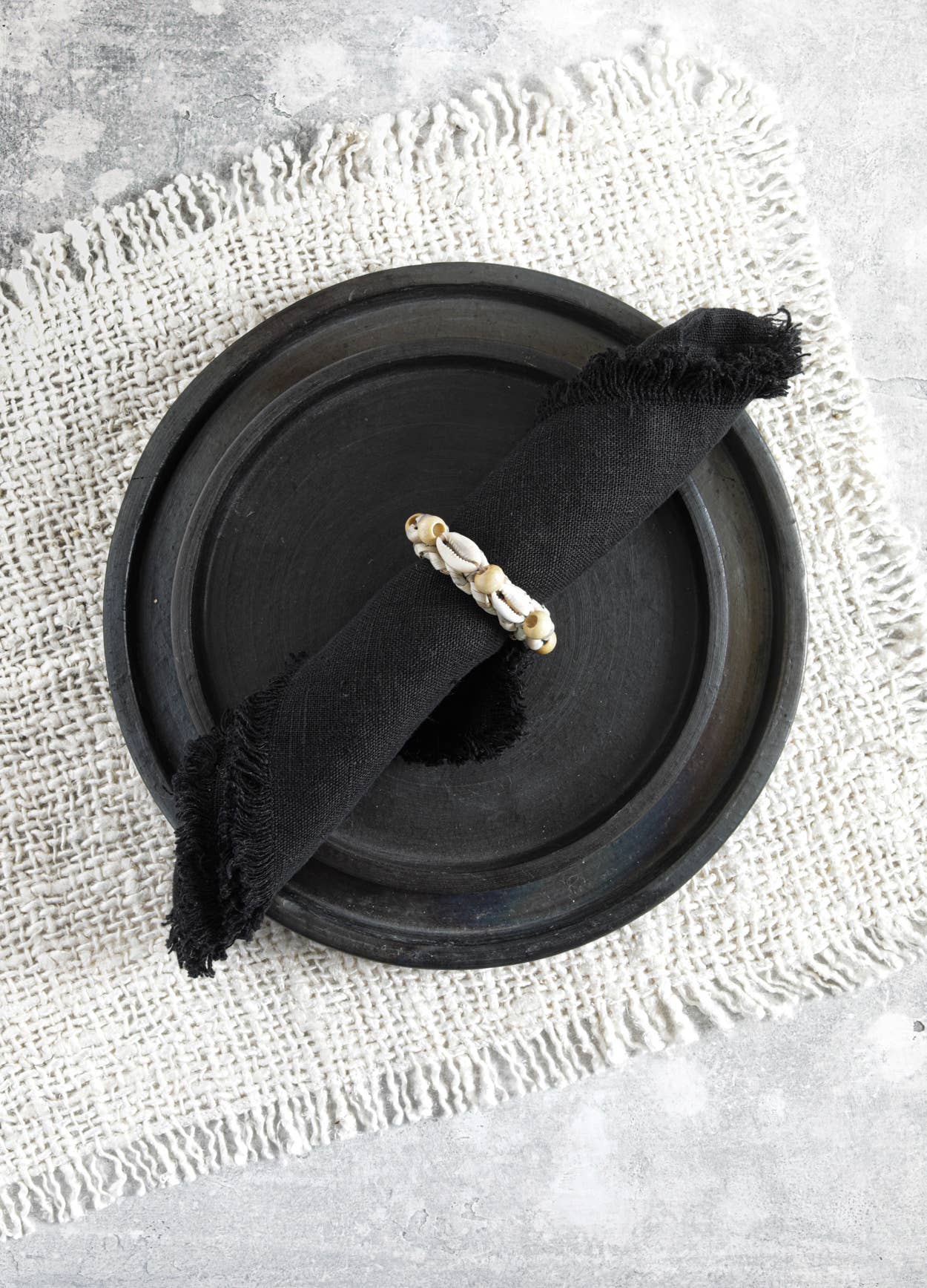 Ronds de serviette en coquillage