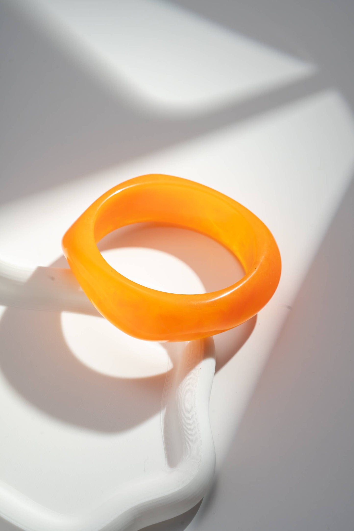 Bracelet jonc en résine effet marbré