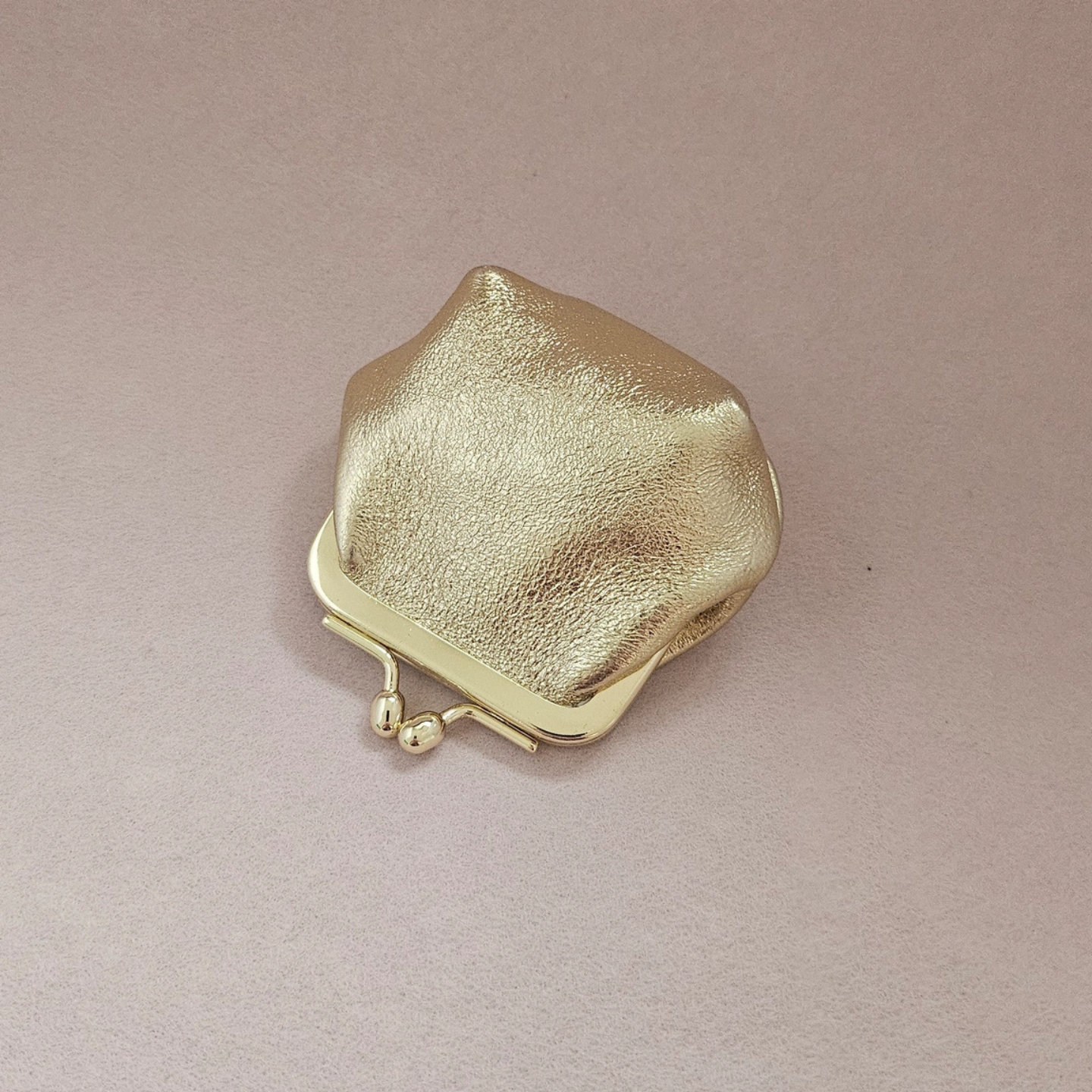 Porte-monnaie en cuir à fermoir, 6 cm