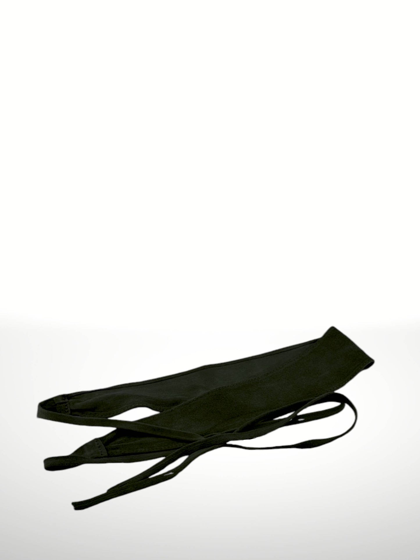 Ceinture obi en cuir suédé noir