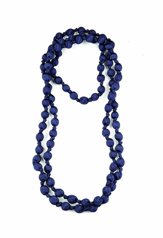Collier en soie — Bleu Marine