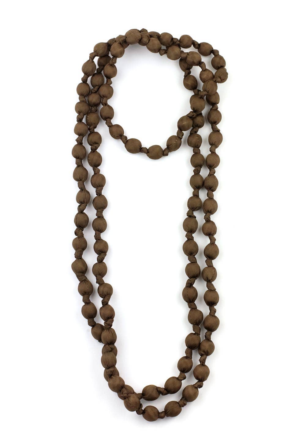 Collier en soie — Marron Caramel
