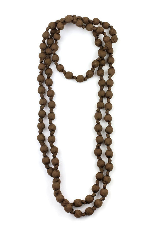 Collier en soie — Marron Caramel