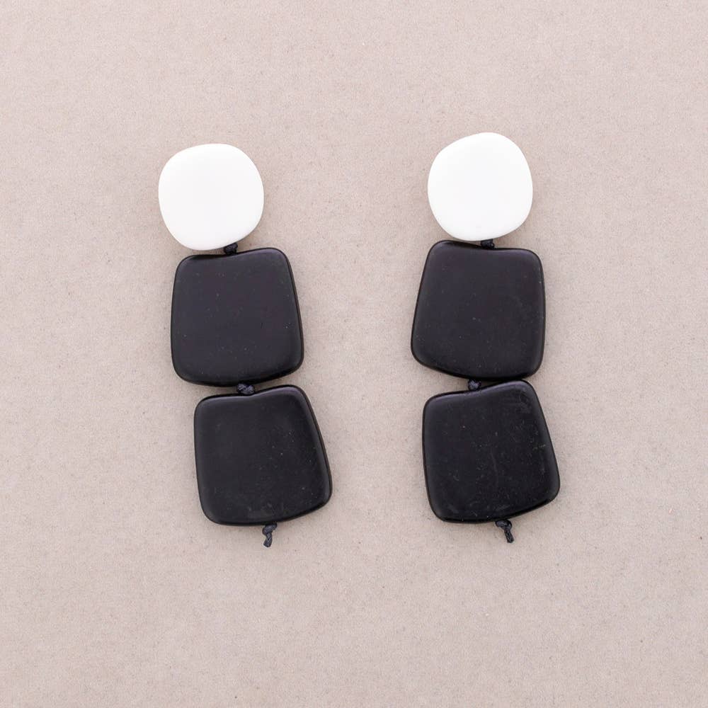 Boucles d'oreilles pendantes géométriques en résine