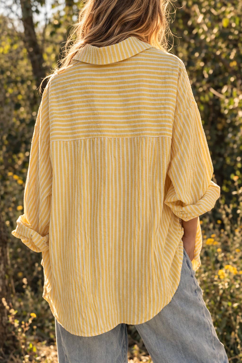 Chemise rayée ample, taille unique