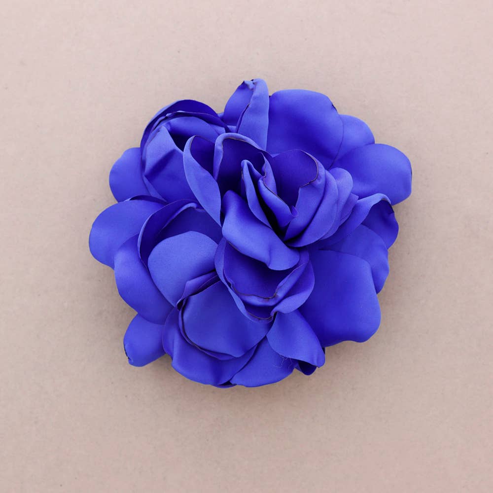 Broche Fleur en Tissu 20 cm avec Fermeture et Barrett