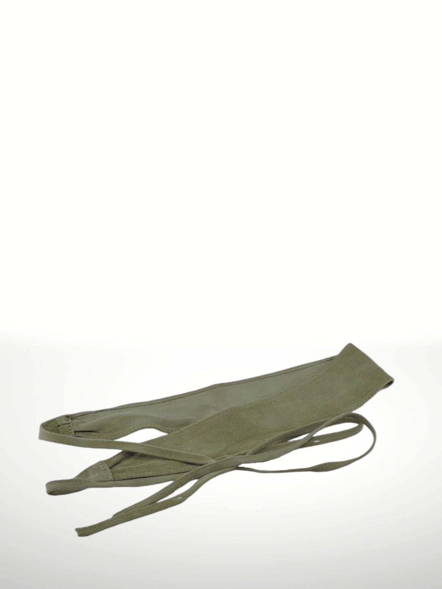 Ceinture obi en cuir suédé noir