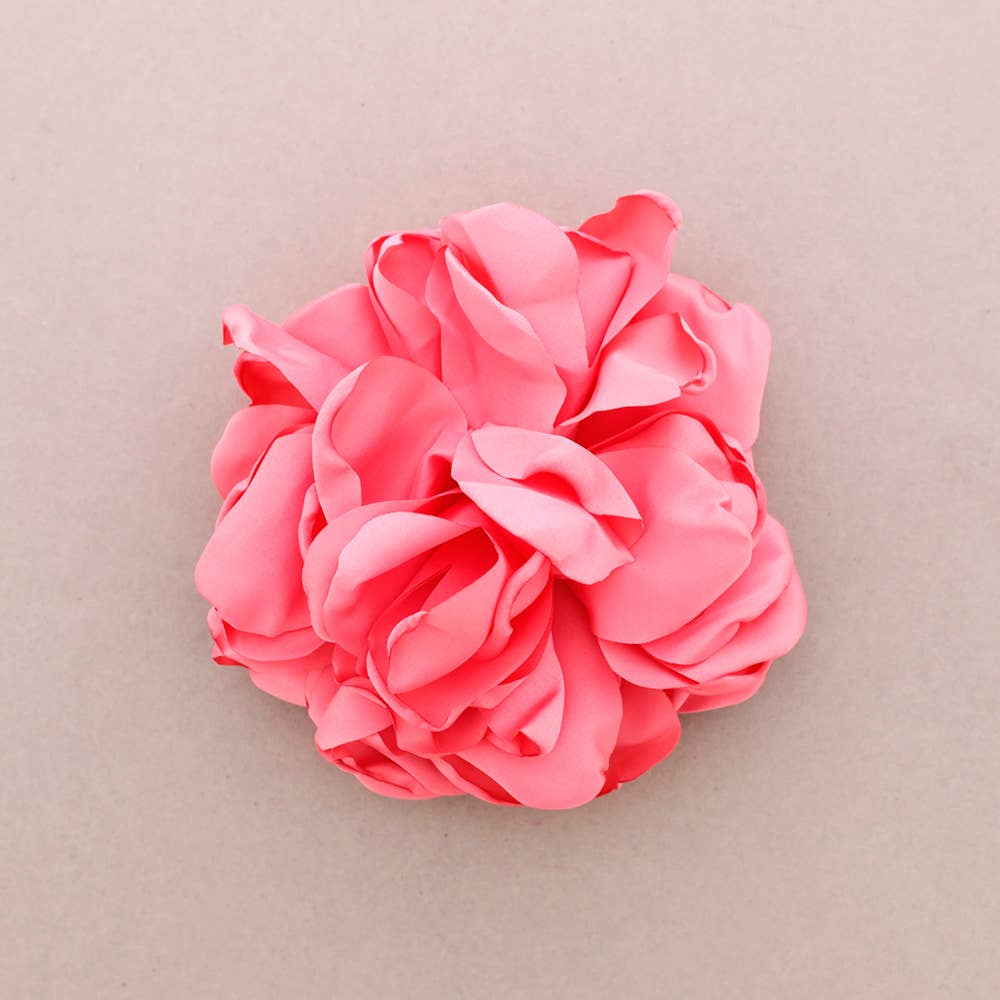 Broche Fleur en Tissu 20 cm avec Fermeture et Barrett