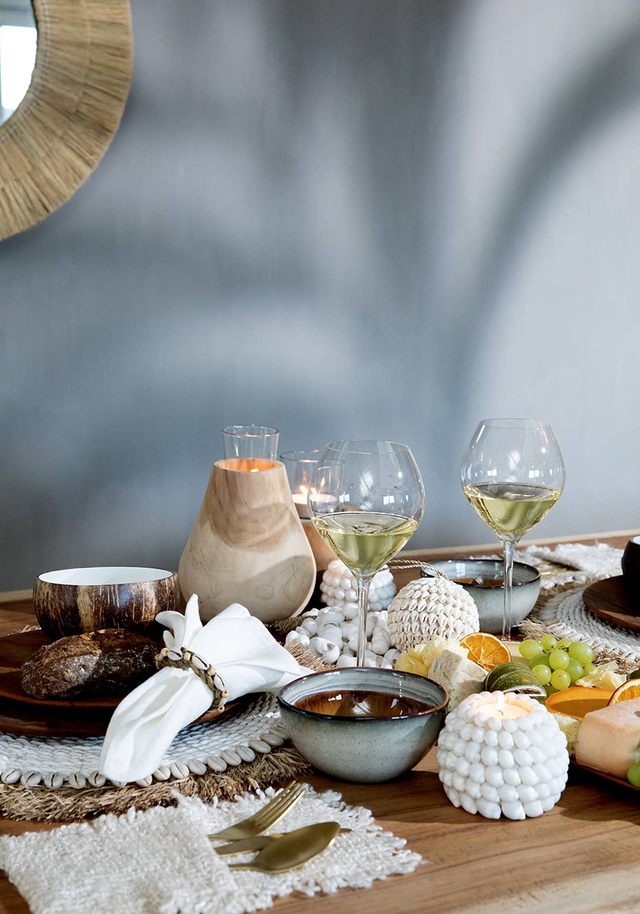 Ronds de serviette en coquillage