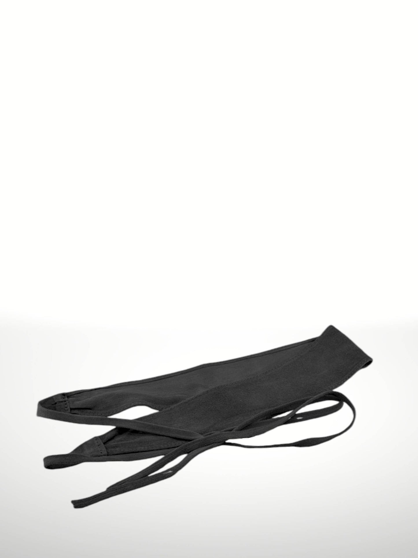 Ceinture obi en cuir suédé noir