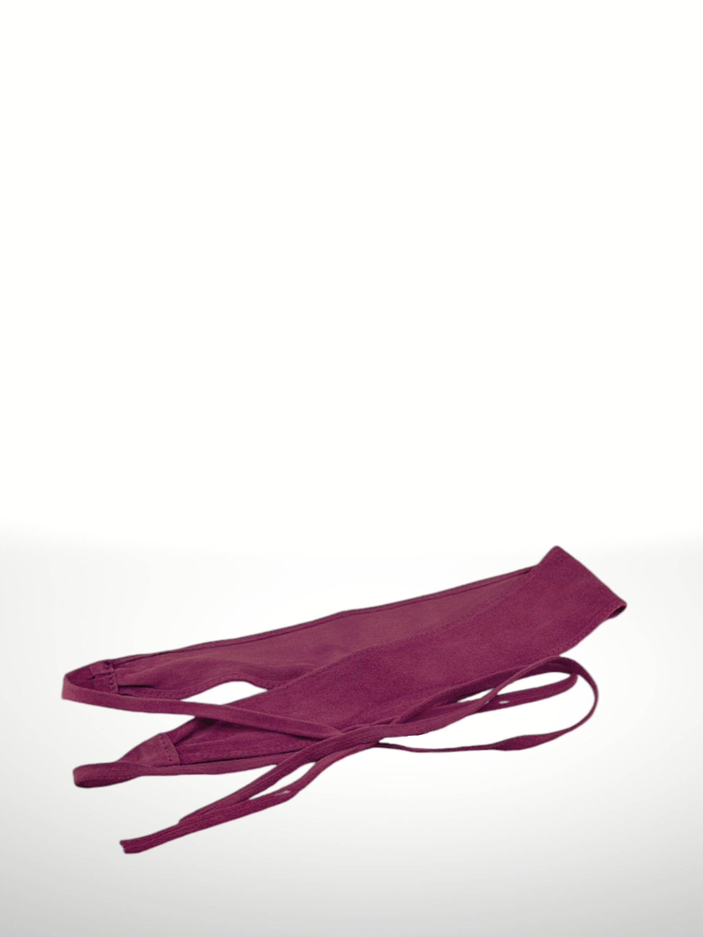 Ceinture obi en cuir suédé noir