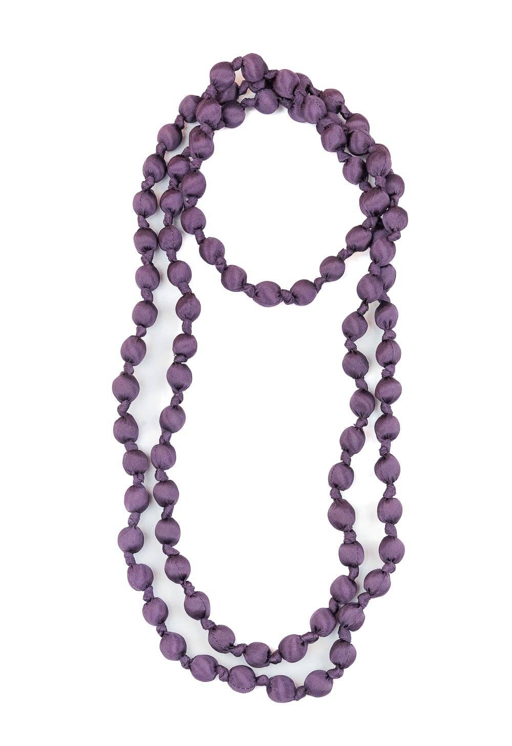 Collier en soie —  Aubergine