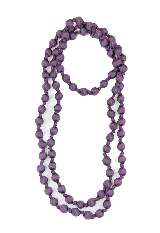 Collier en soie —  Aubergine