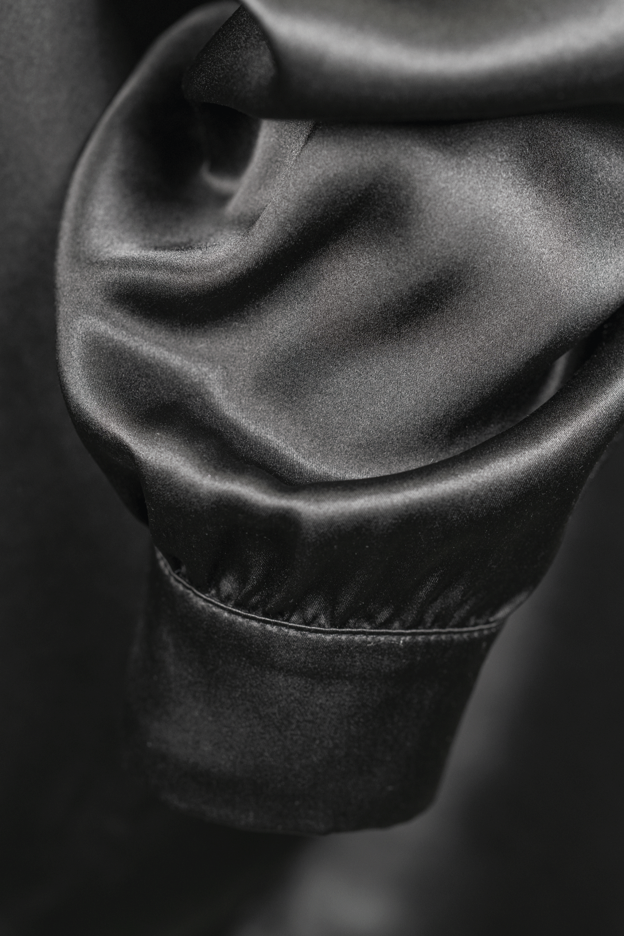 Chemisier en soie noire