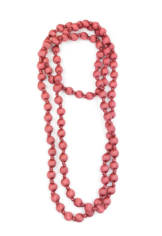 Collier en soie — Rose Ancien