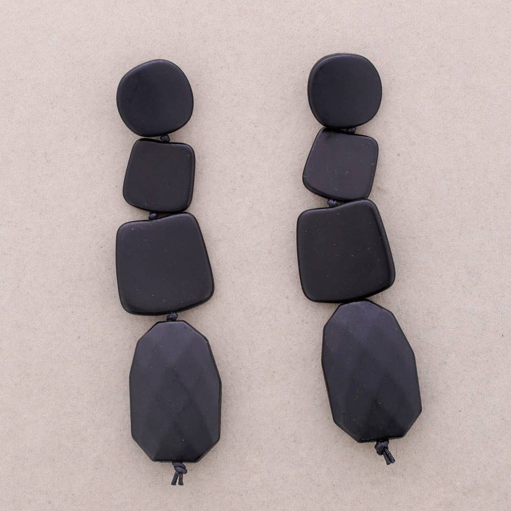 Boucles d'oreilles pendantes géométriques en résine