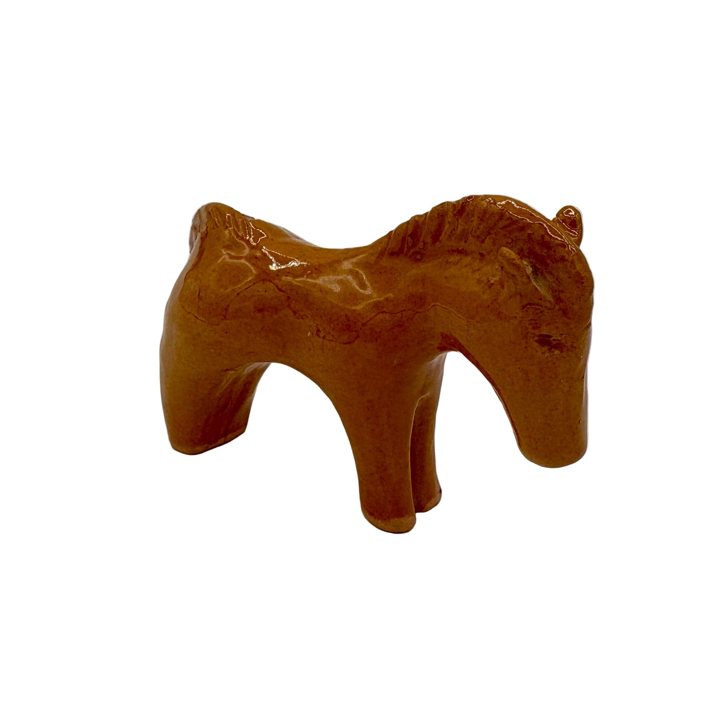 Figurine en céramique représentant un cheval, réalisée à la main à Aspiran