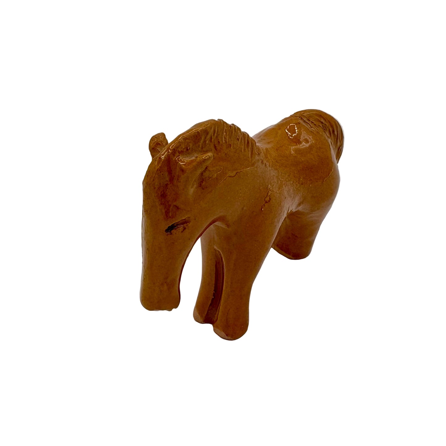 Figurine en céramique représentant un cheval, réalisée à la main à Aspiran