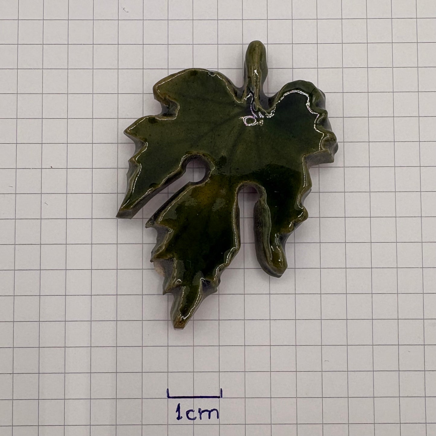 Aimants décoratifs en forme de feuille de vigne, réalisés en céramique vernissée