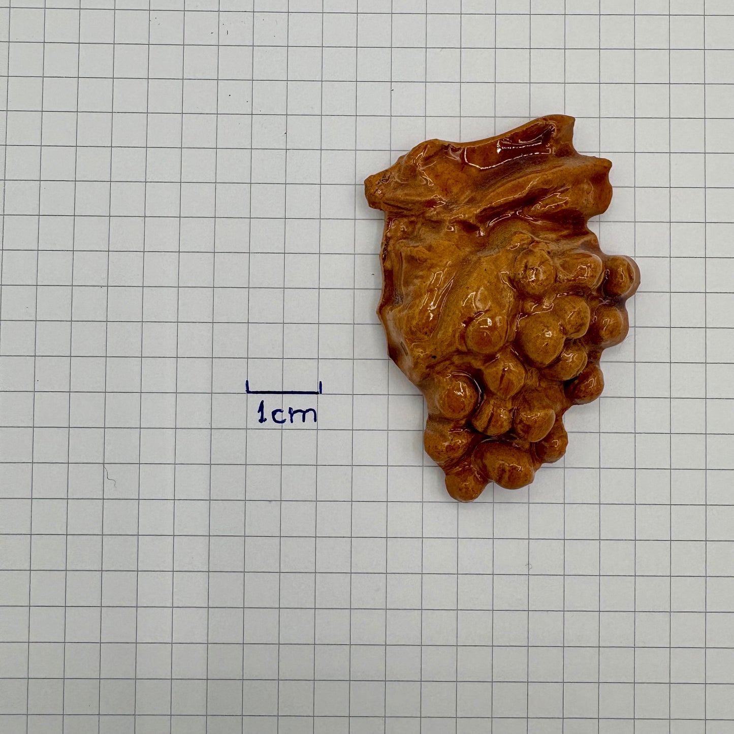 Aimants décoratifs en forme de grappe de raisin, réalisés en céramique vernissée