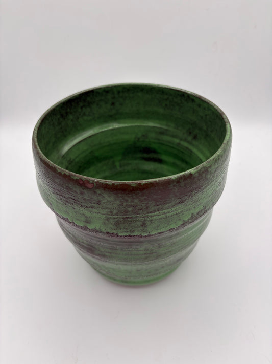 Cache-pot vert feuille