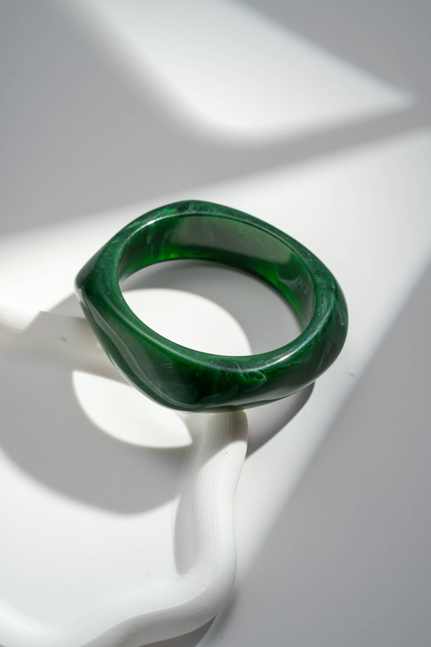 Bracelet jonc en résine effet marbré