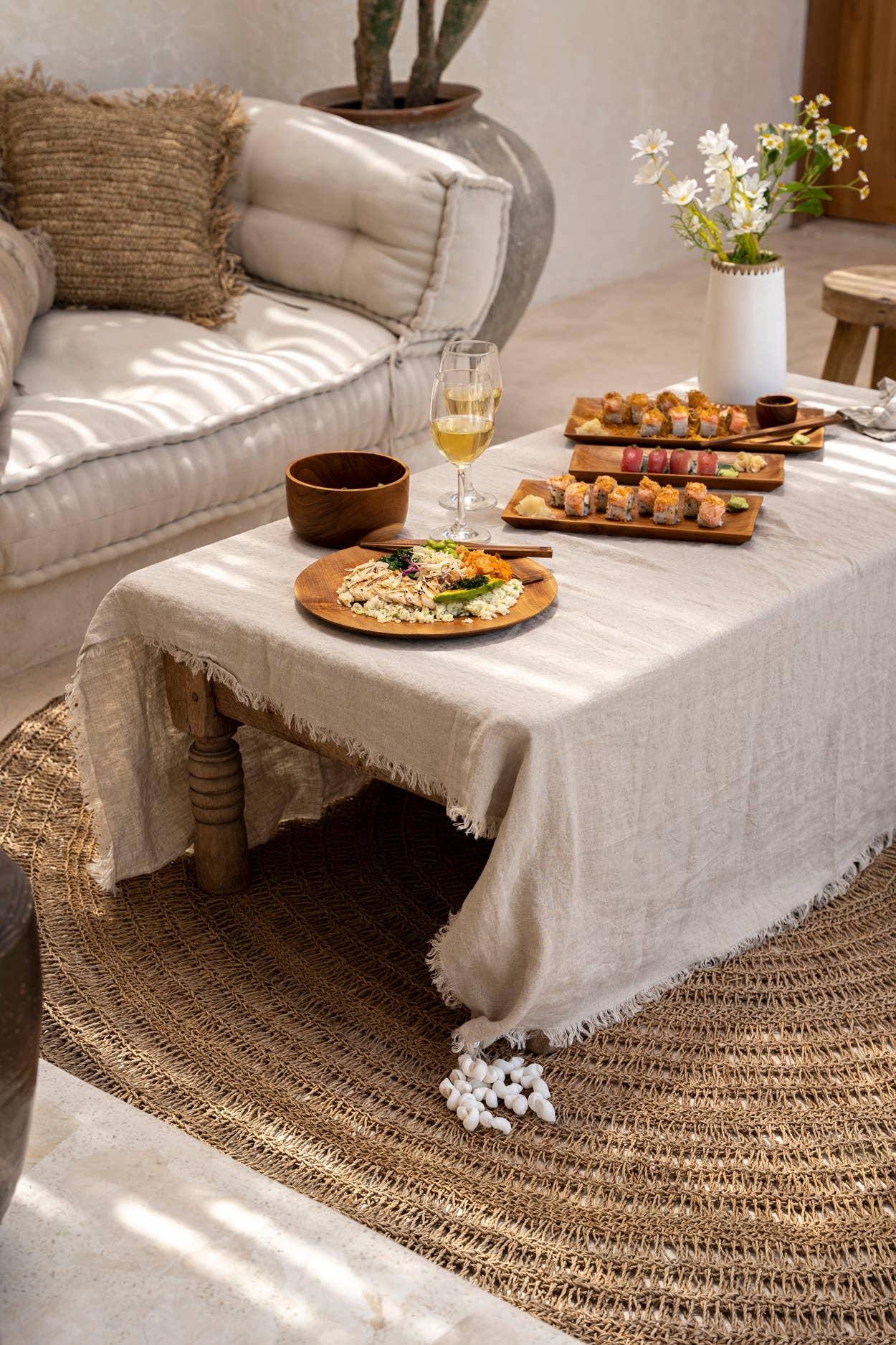 Poids de nappes en coquillages