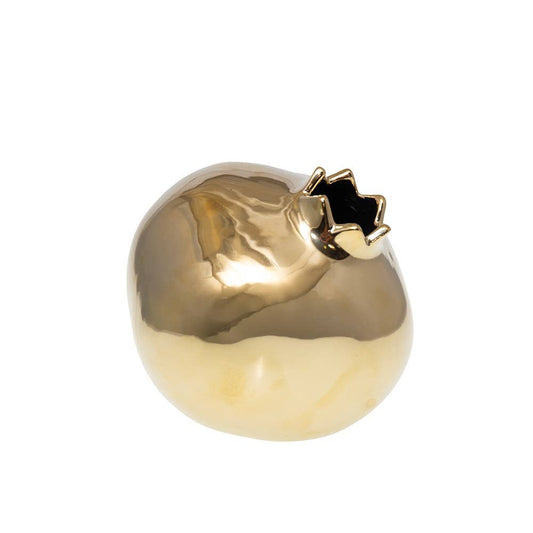 Vase grenade en céramique dorée