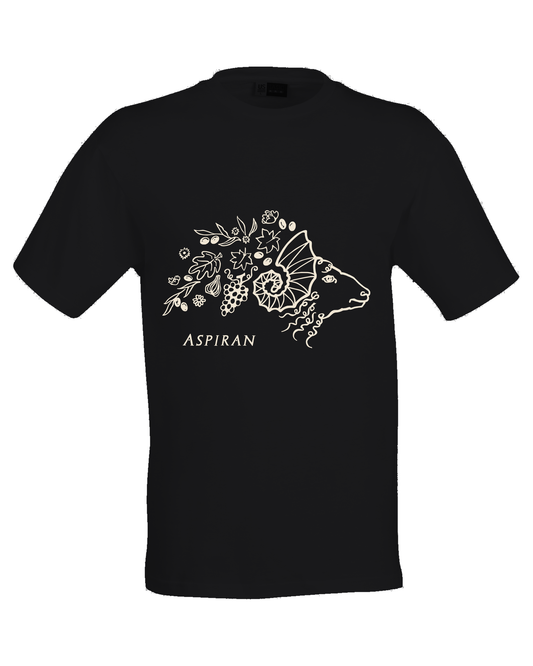 T-shirt Totem Aspiran, coloris Noir — totem bélier sérigraphié